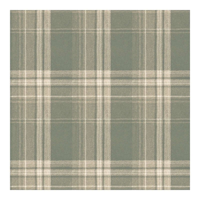 Advantage Sala Green Plaid Wallpaper