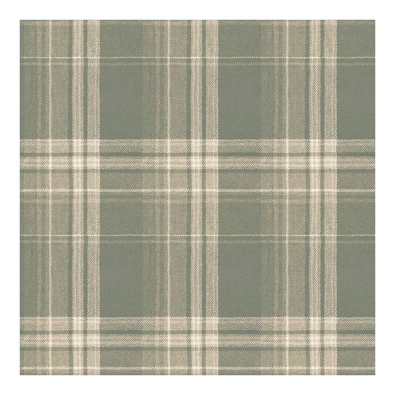 Chesapeake Saranac Sage Flannel Wallpaper - 20.5 x 396 x 0.025