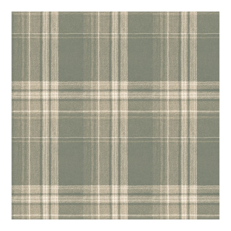 Chesapeake Saranac Sage Flannel Wallpaper - 20.5 x 396 x 0.025