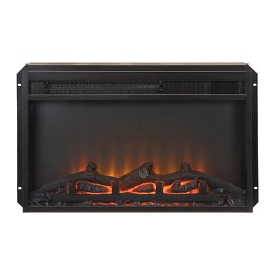 24" Electric Fireplace with Remote Control, Adjustable Flame & Temperature, Overheat Protection, 3 Modes, 400 Sq Ft Coverage
