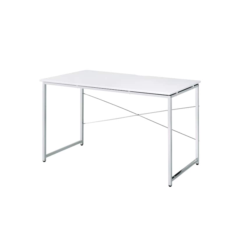 Tennos White & Chrome Finish Writing Desk
