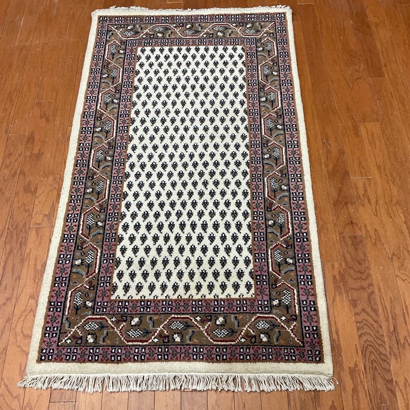 HERAT ORIENTAL Handmade Geometric Mir Wool Rug 3' X 5'4 - Ivory