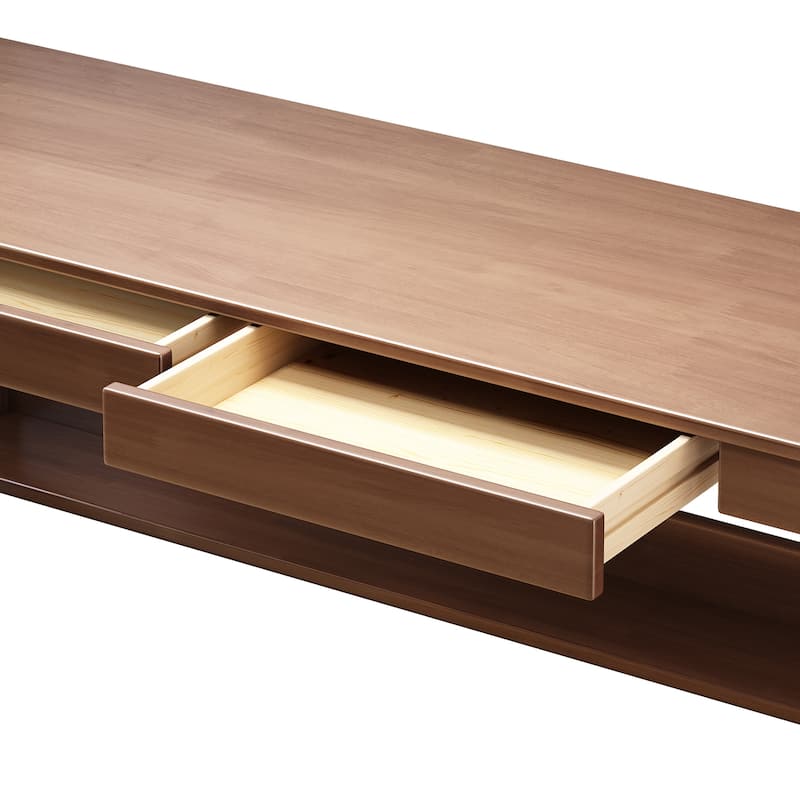 Wooden Desk and Chair Set, Extra Long Computer Desk 2 Person Desk, Double Office Desk