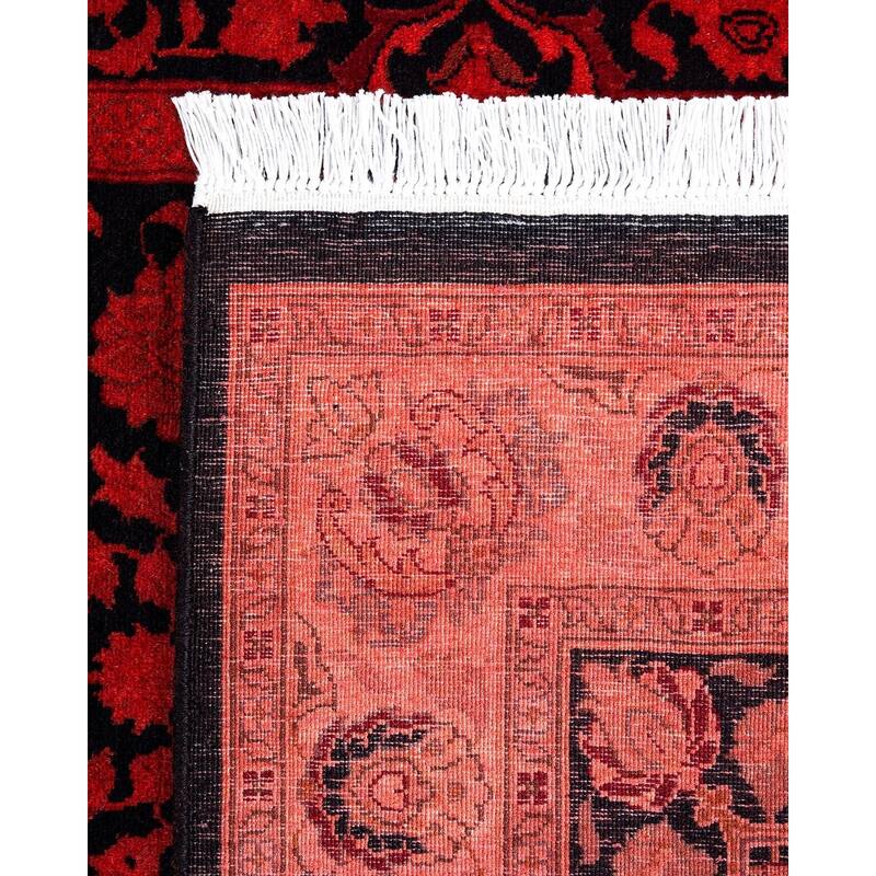 Overdyed, One-of-a-Kind Hand-Knotted Area Rug - Orange - 3' 1" x 5' 4"