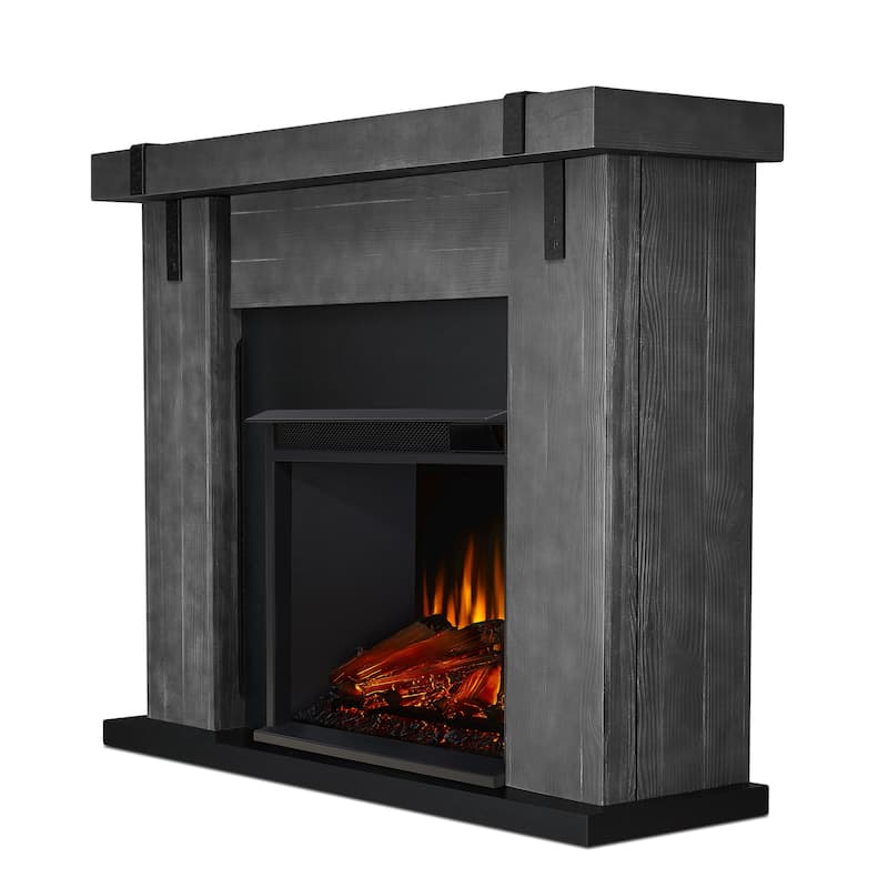 Aspen 48.5" Electric Fireplace in Gray Barnwood by Real Flame