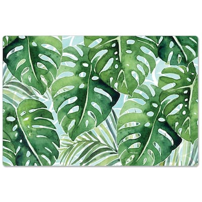 Decorative Anti-Fatigue Memory Foam Mats 30" x 20" - TROPICAL FOLIAGE - 30" x 20"