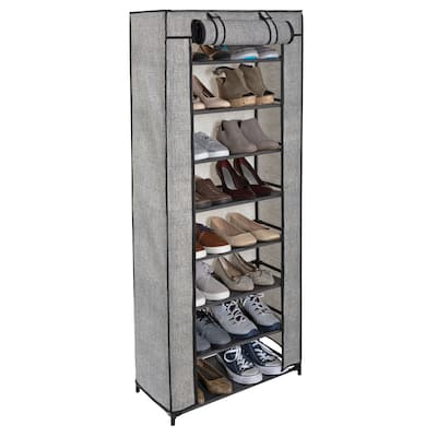 Simplify 8 Tier Shoe Organizer with Cover - 24" wide