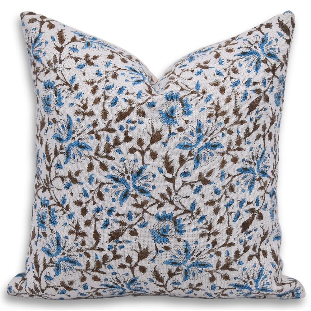 Linen Bohemian Block print pillow Cover- Neerabel