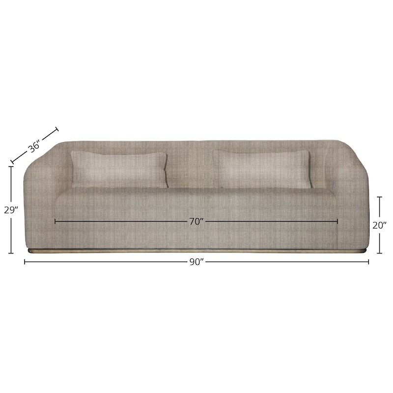 Nolan 90-inch Contemporary Linen Boucle Sofa