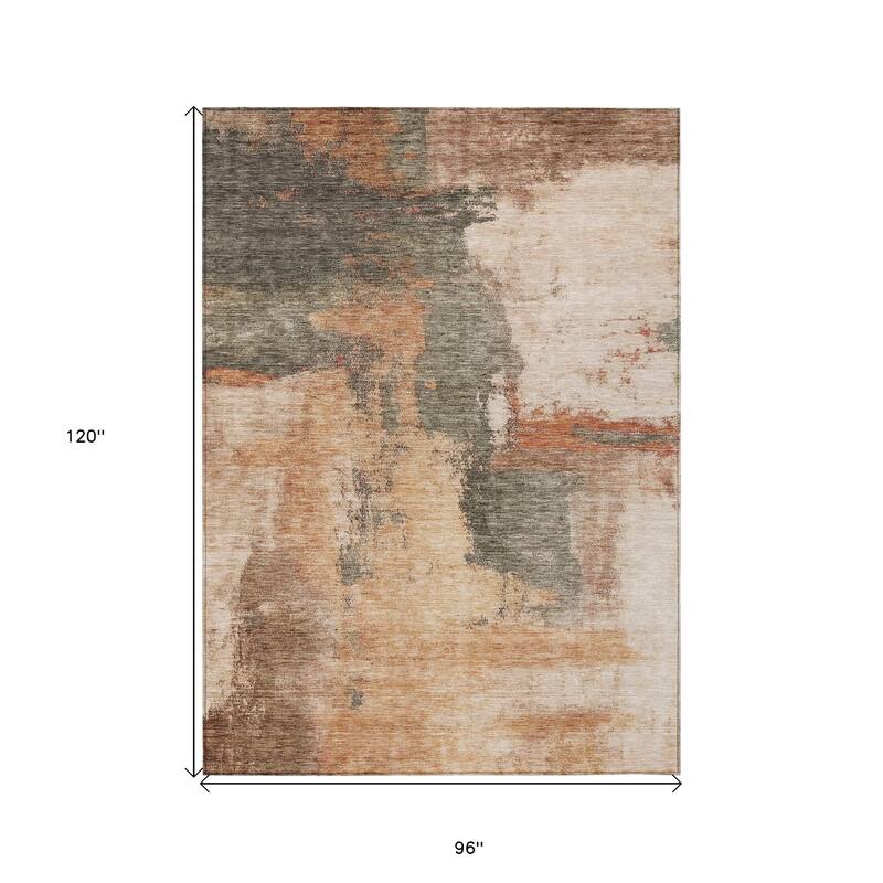 HomeRoots Abstract Transitional Rectangle Outdoor Rug