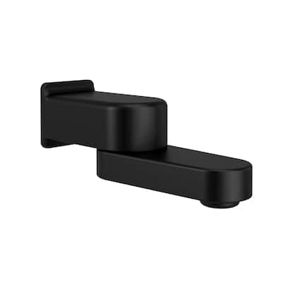 Fold Away Tub Spout with Diverter - Matte Black