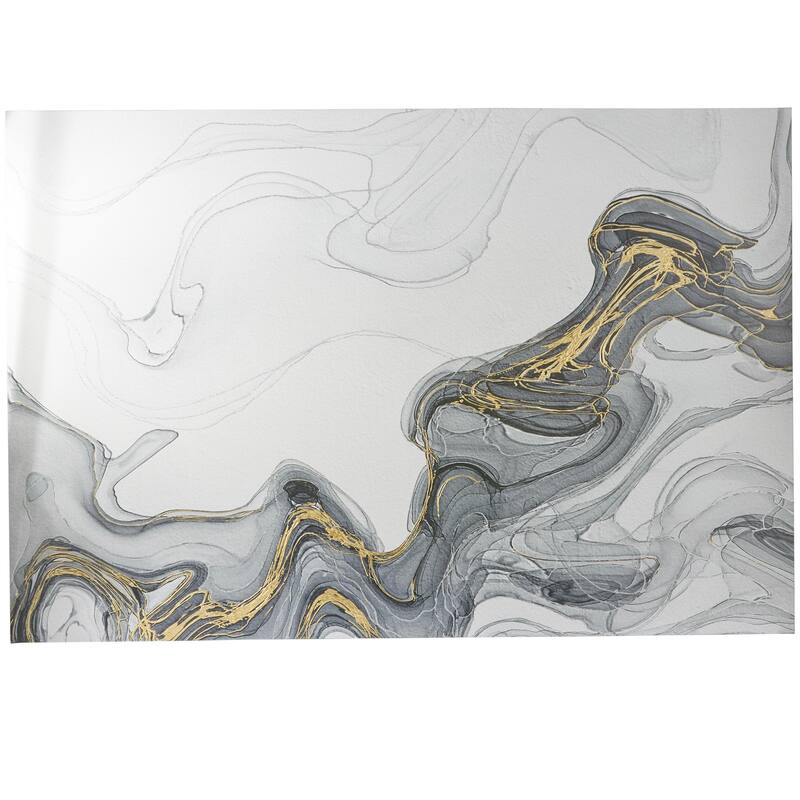 Canvas Geode Waves Wall Art - Gray - Roche River Decor - 86"W, 58"H