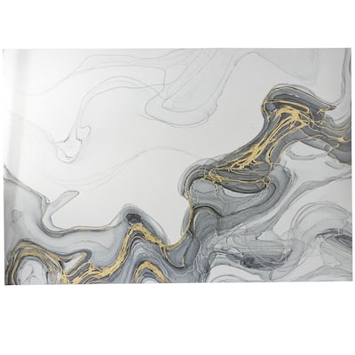 Canvas Geode Waves Wall Art - Gray - Roche River Decor