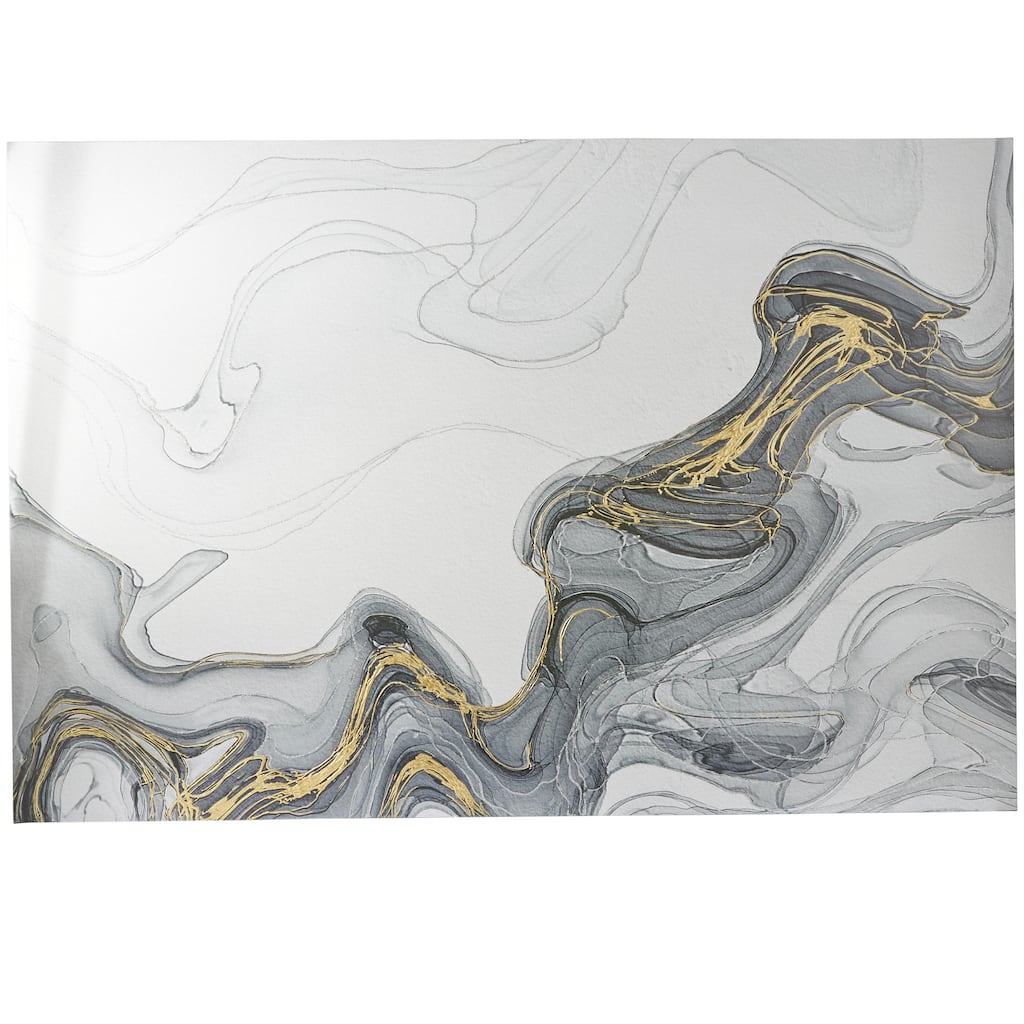 Canvas Geode Waves Wall Art - Gray - Roche River Decor