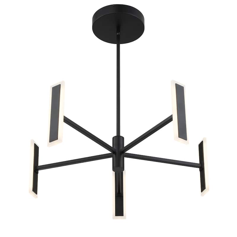 Kovacs P1415-L Edge 5 Light 25" Wide LED Abstract Chandelier