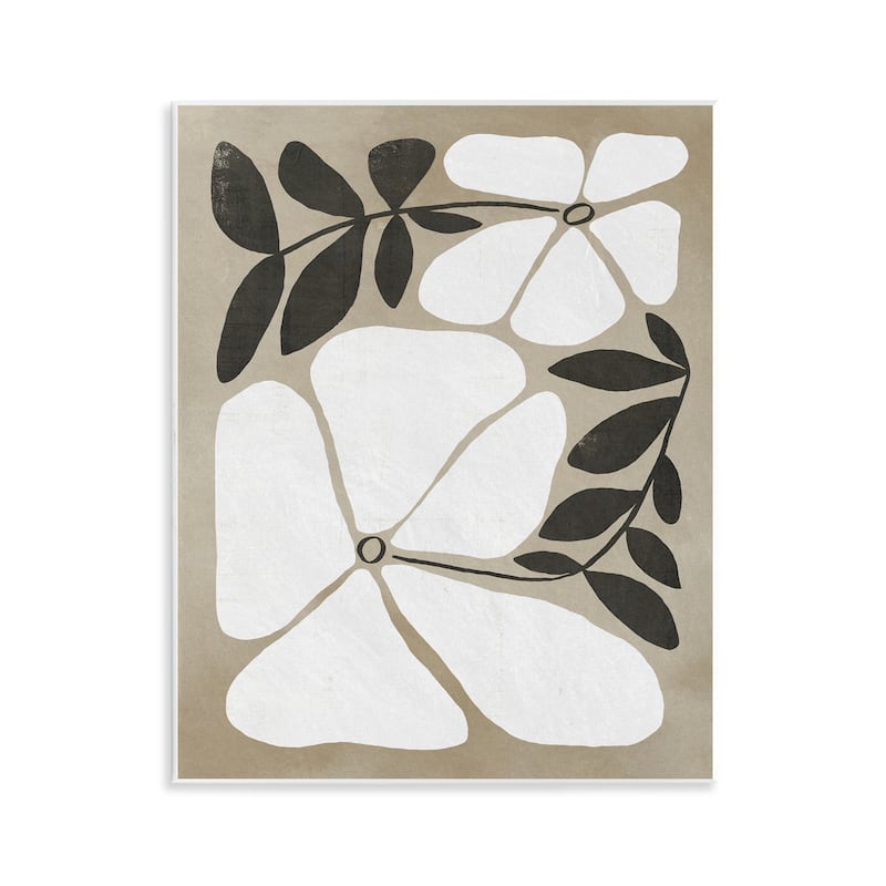 Stupell Oblong Boho Flowers Wall Plaque Art Design By Victoria Barnes - 11 x 14