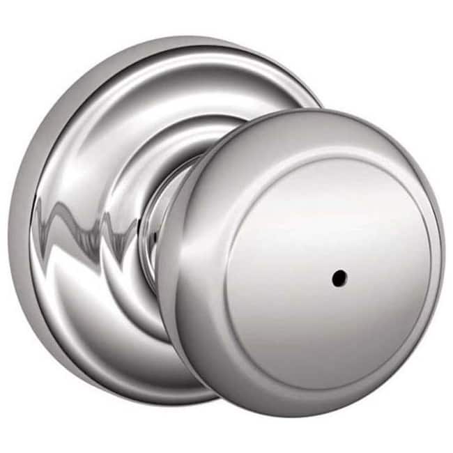 Schlage Andover Privacy Door Knob Set with Decorative Andover Trim