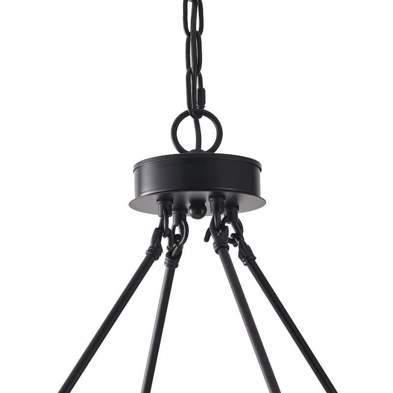 46" Farmhouse Rustic 16-Light Wagon Wheel Candle Style Chandelier