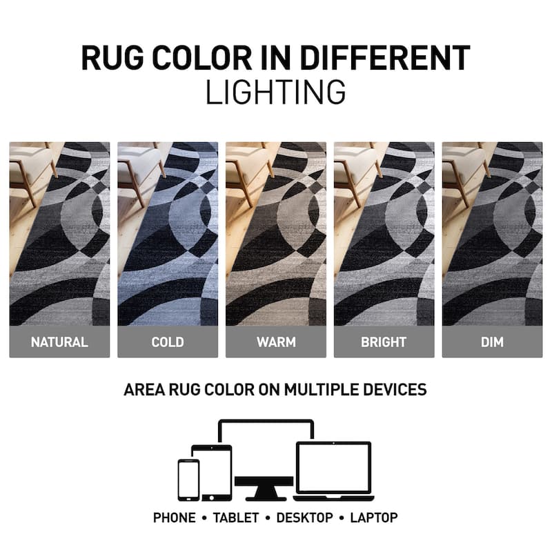 World Rug Gallery Geometric Circles Area Rug