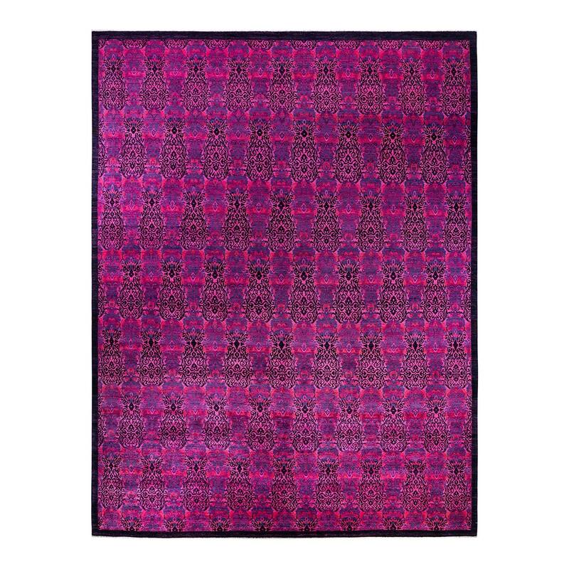 Vibrance, One-of-a-Kind Hand-Knotted Area Rug - Pink, 11' 10" x 15' 8" - 11' 10" x 15' 8"