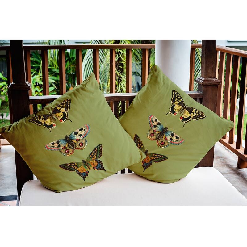 Butterflies Polyester Indoor/Outdoor Pillow