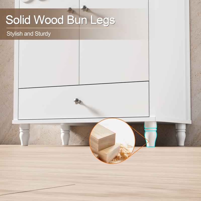 Lace Trim Freestanding Bathroom Vanity Set - Perfect for Bathrooms