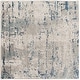 preview thumbnail 50 of 74, Nourison Quarry Indoor only Abstract Area Rug 4'xSquare - Ivory/Gray/Blue