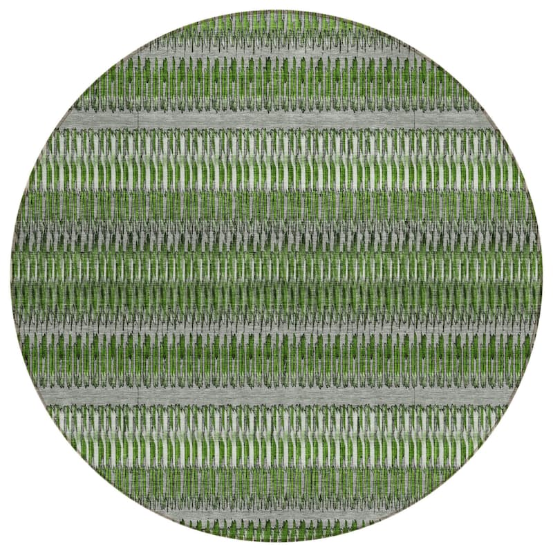 HomeRoots Striped Transitional Rectangle Outdoor Rug