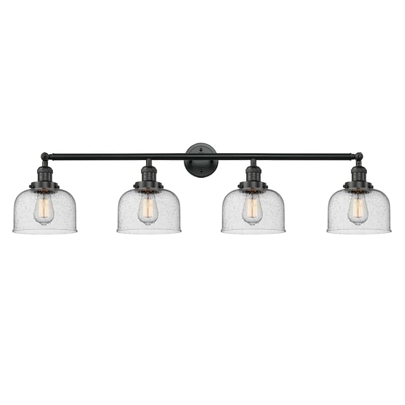 Innovations Lighting 215-10-44 Bell Vanity Bell 4 Light 44" Wide - Matte Black / Seedy