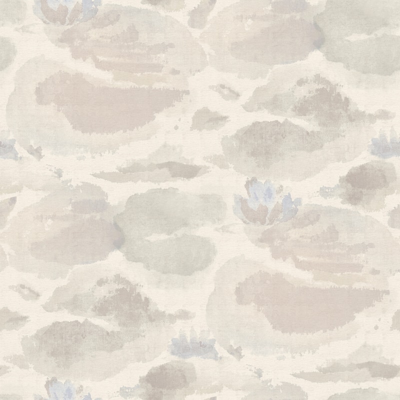 NuWallpaper Water Lily Cream Peel and Stick Wallpaper