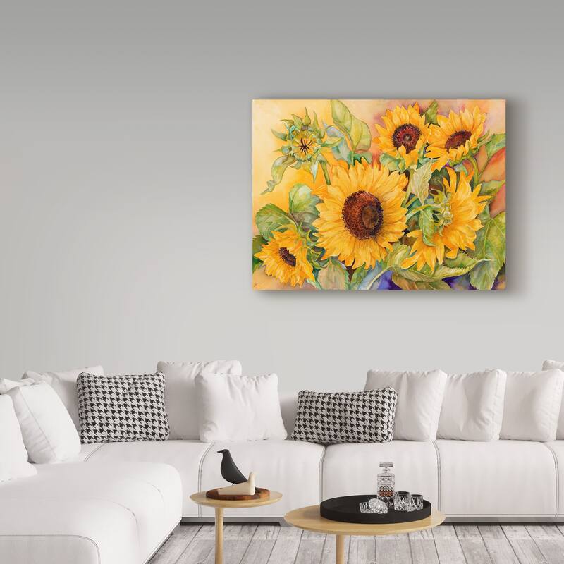 Joanne Porter 'A Cutting Of Sunflowers' Canvas Art