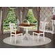 preview thumbnail 16 of 18, 3-piece Kitchen Nook Dining Set - Small Kitchen Table and 2 Kitchen Chairs ( Color Options Available) ANAV3-WHI-W