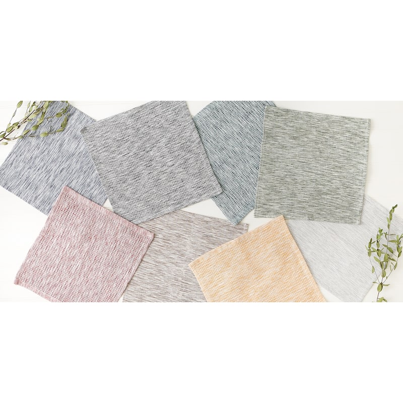 Assorted Sage And Off-White Recycled Cotton Dishcloth (Set of 6) 12x12