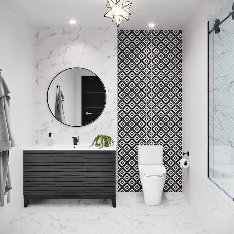 Cascade 48" Bathroom Vanity In Black
