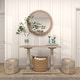 preview thumbnail 4 of 33, Mango Wood Turned Style Pillar Candle Holder (Set of 3) - White, Brown, Gold, Black, Light Blue, Cream, Silver