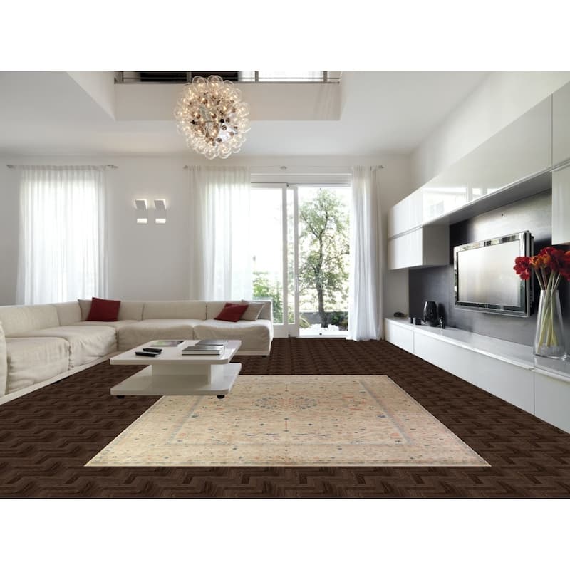 Vegetable Dye Ziegler Oriental Area Rug Hand-Knotted Wool Carpet - 8'11"x 11'10"