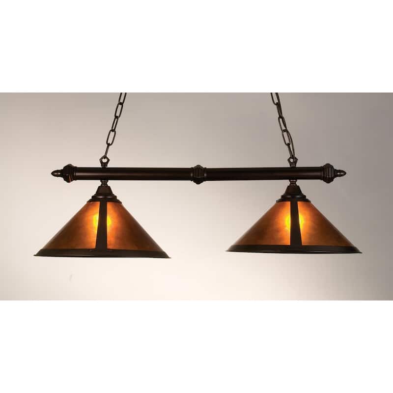 Meyda Tiffany Craftsman / Mission Island / Billiard Fixture from the - Mahogany Bronze