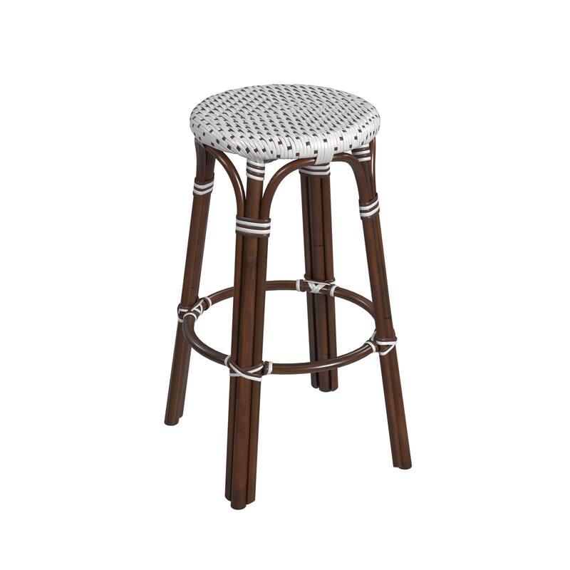 Tobias Rattan Round Bar Stool
