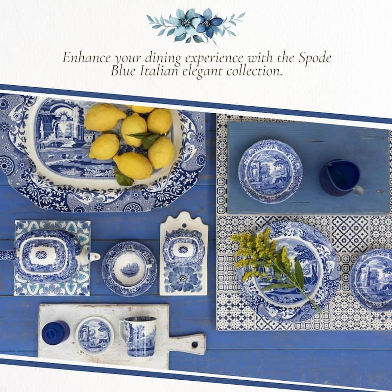 Spode Blue Italian Round Covered Deep Dish