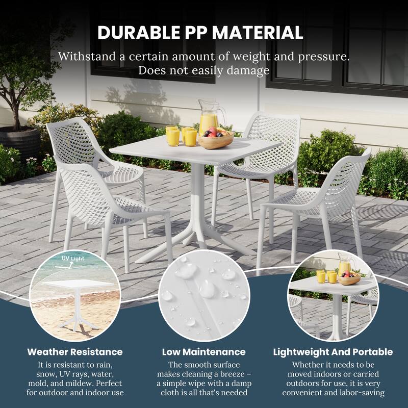 Frond and Form 31.5" Outdoor Square Dining Table