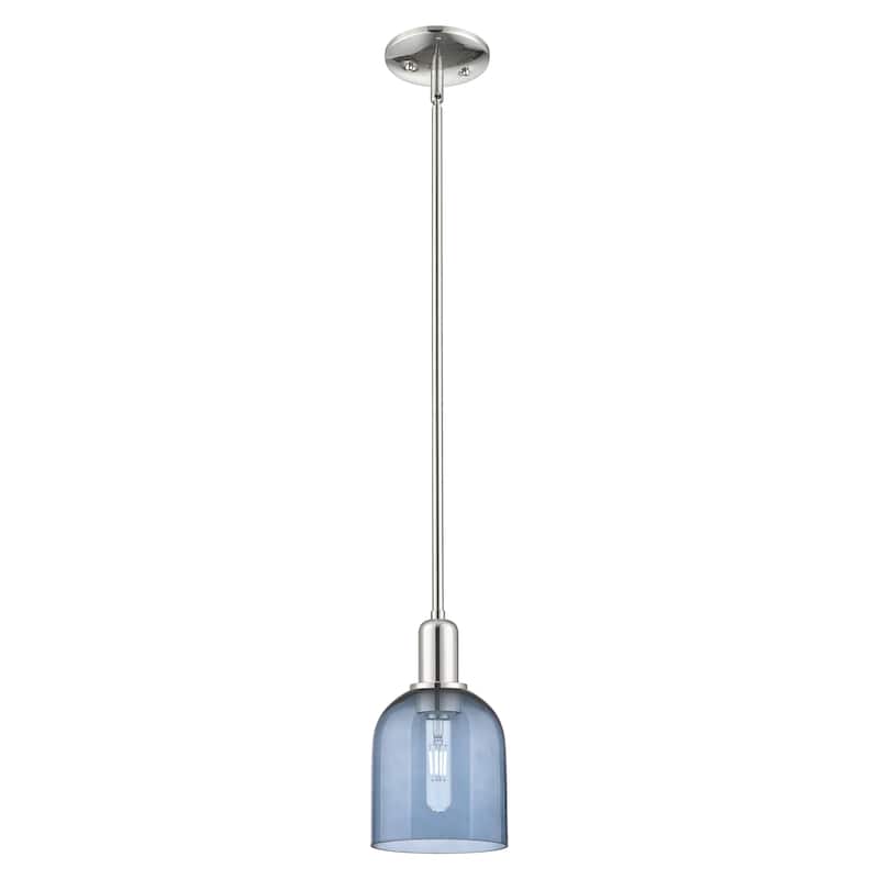 Innovations Lighting Endless Possibilities Arcadia - Bella - 1 Light 6" Stem Hung Mini Pendant - Blue/Polished Nickel