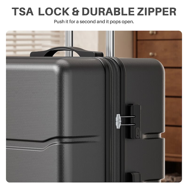 28-Inch Durable Expandable Spinner Luggage - TSA Lock & Wheels, Hardside Suitcase for Travel