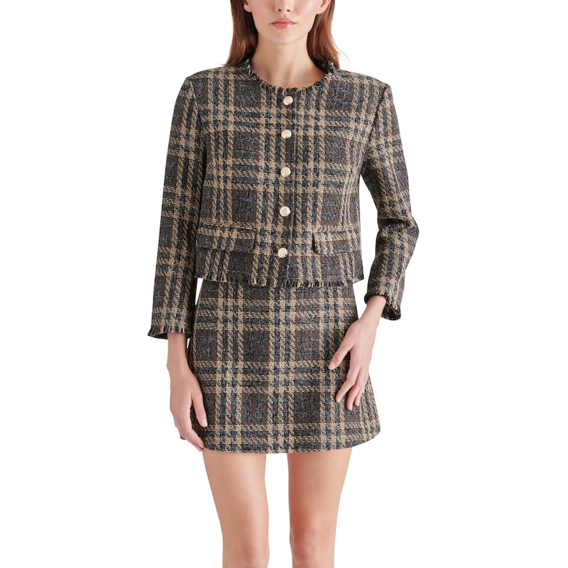 Steve Madden Cropped Tweed Jacket