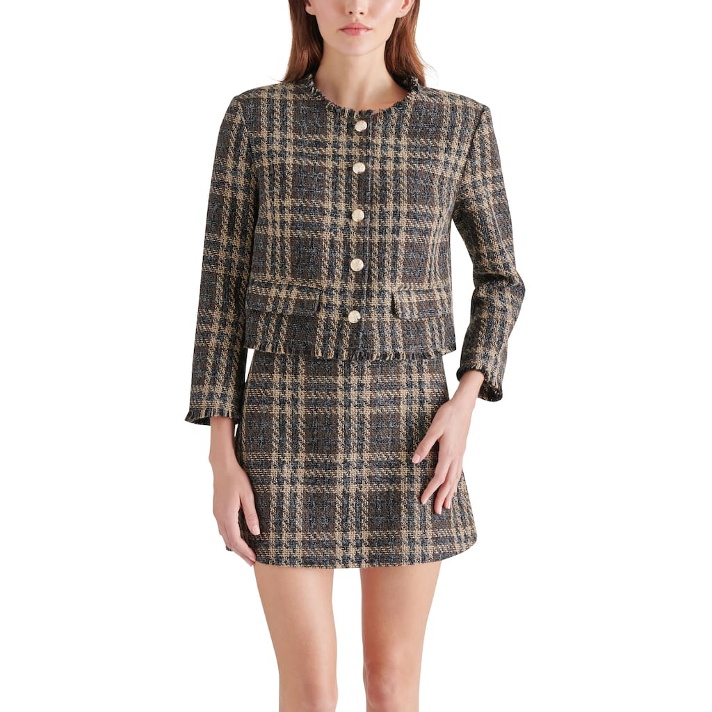 Steve Madden Cropped Tweed Jacket