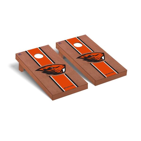 slide 2 of 5, Oregon State OSU Beavers Rosewood Cornhole Board Set