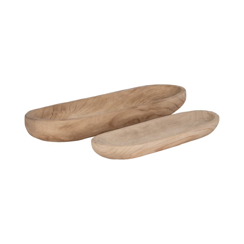 Sagebrook Home Coastal Decorative Wooden Plates