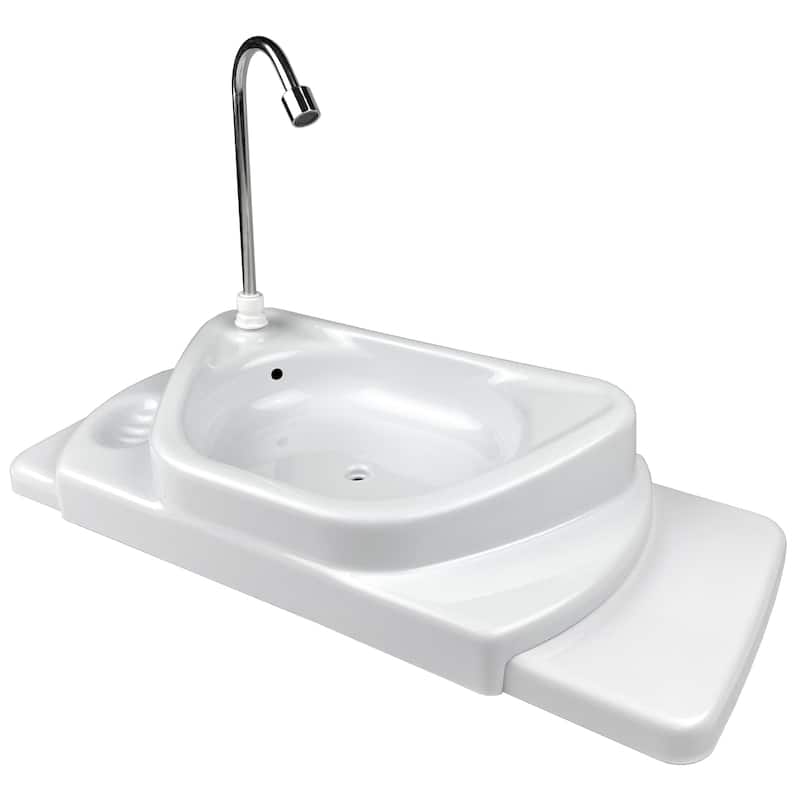 SinkPositive GreenFlow Toilet Tank Sink - Crisp White