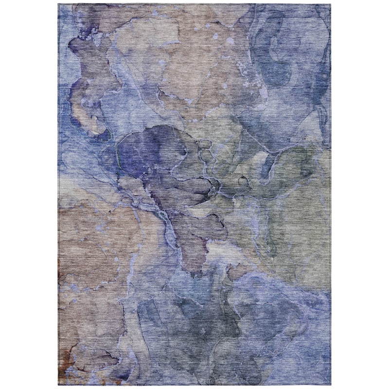 HomeRoots Abstract Transitional Rectangle Outdoor Rug