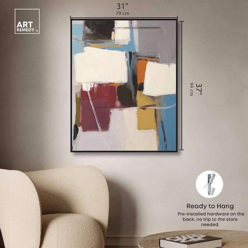 Stacked Forms Canvas by Art Remedy