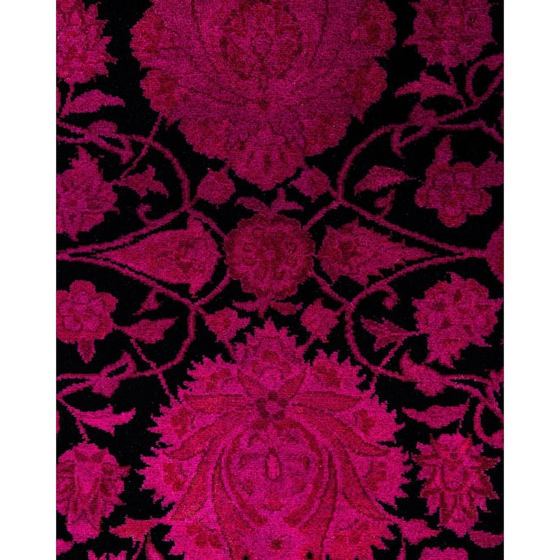 Fine Vibrance One-of-a-Kind Hand-Knotted Area Rug - Pink, 9' 1" x 12' 1" - 9' 1" x 12' 1"